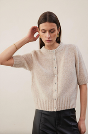 W.Cashmere Clara Short Sleeve Cardigan