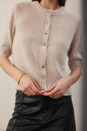 W.Cashmere Clara Short Sleeve Cardigan