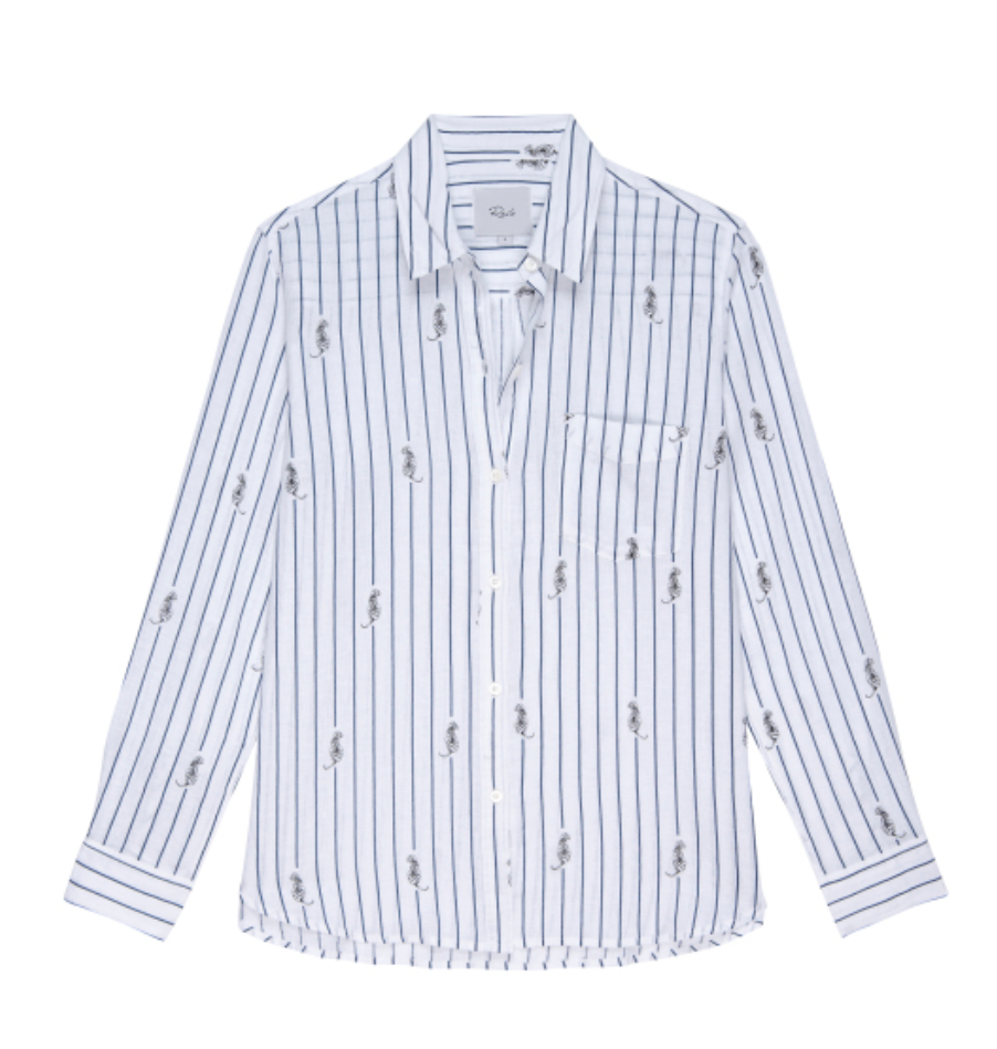 Rails Navy Striped Tigers Charli Shirt