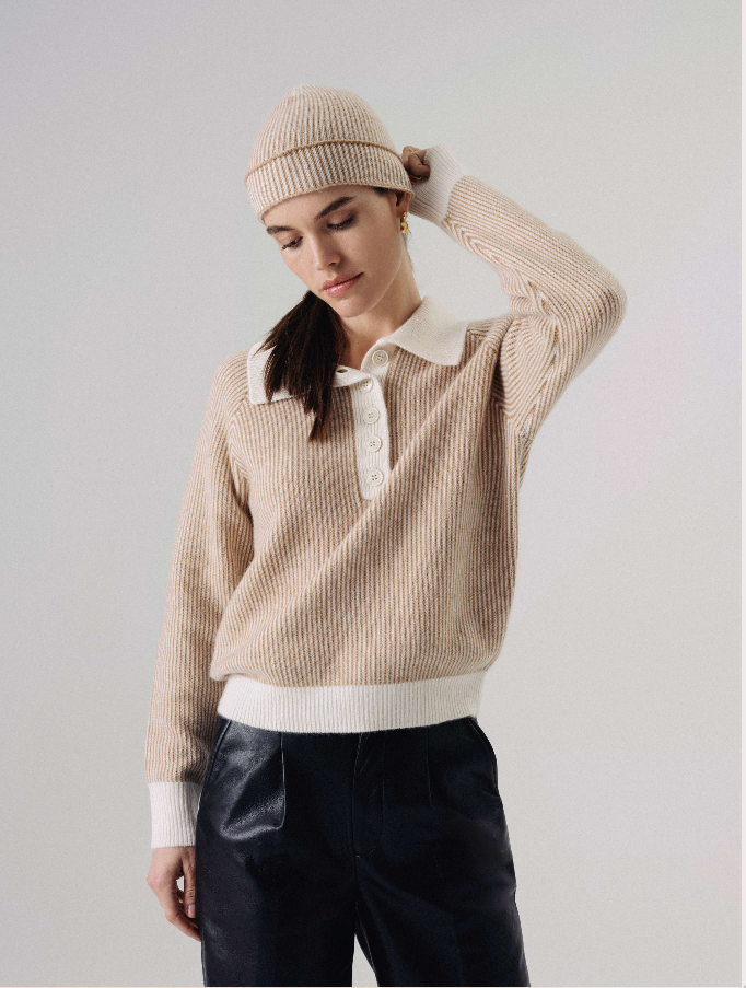 W.Cashmere Leah Polo Pullover