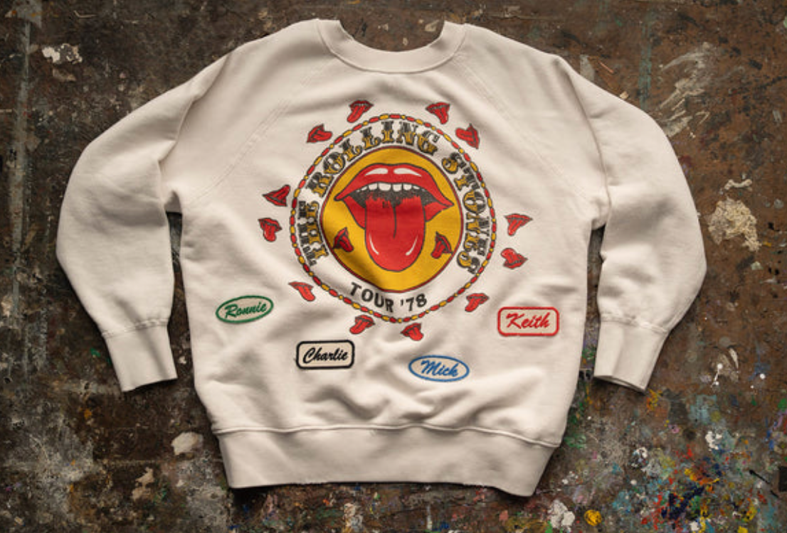 MadeWorn Rolling Stones 1978 Shrunken Sweatshirt