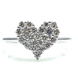 Large Diamond Heart Ring