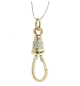 Gold Diamond Amulet Grabber Necklace