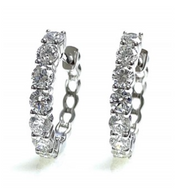 Gold Diamond Hoop Earrings (1.500 CTS)
