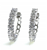 Gold Diamond Hoop Earrings (1.500 CTS)