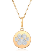 S.Row Designs 14KT Gold & Diamond Paw Charm