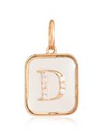 Diamond Rectangle Initial Charm in "D"