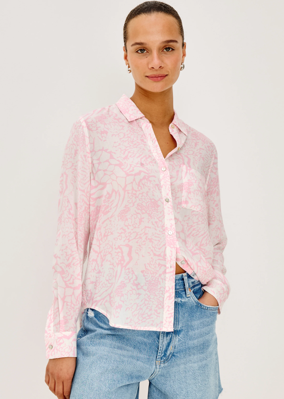 Rails Josephine Shirt in Pink Mixed Animal