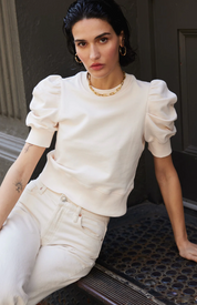 Soldout.nyc The Just Enough Puff Sleeve S/S Sweatshirt