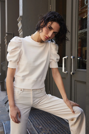Soldout.nyc The Just Enough Puff Sleeve S/S Sweatshirt