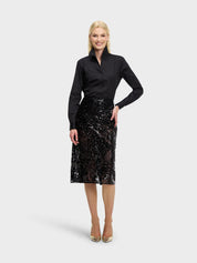Sarah Alexandra Signature Shirt in Black Magic