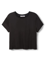 Perfect White Tee Delphine Satin Crew Neck Tee