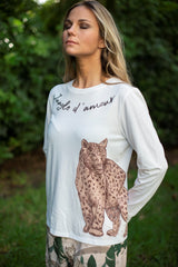 Las Surenas L/S Tee Shirt in Jungle d' Amour