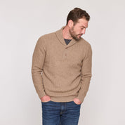 Cashmere Project Men's Herringbone Shawl Collar