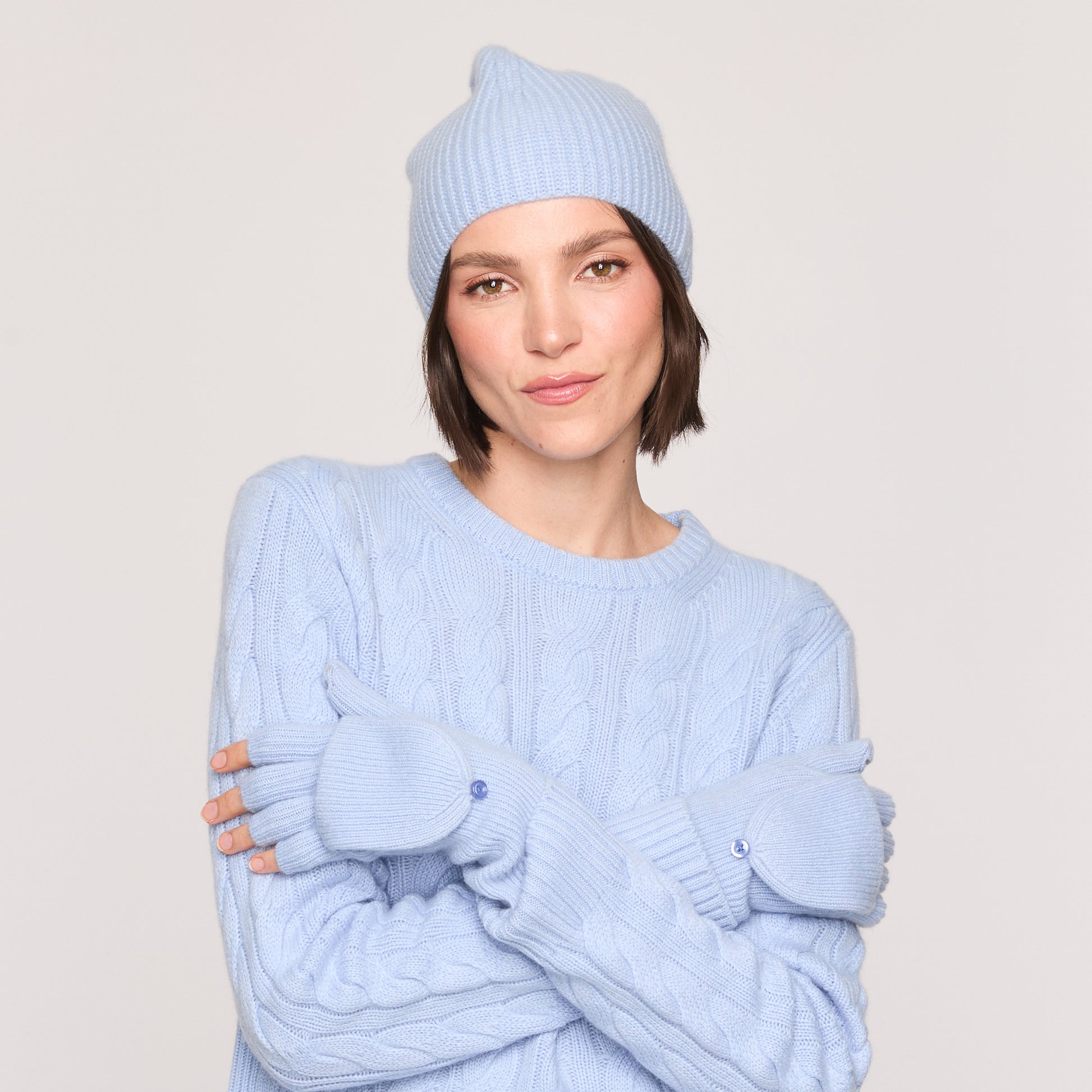 Cashmere Project Ribbed Convertible Mitten