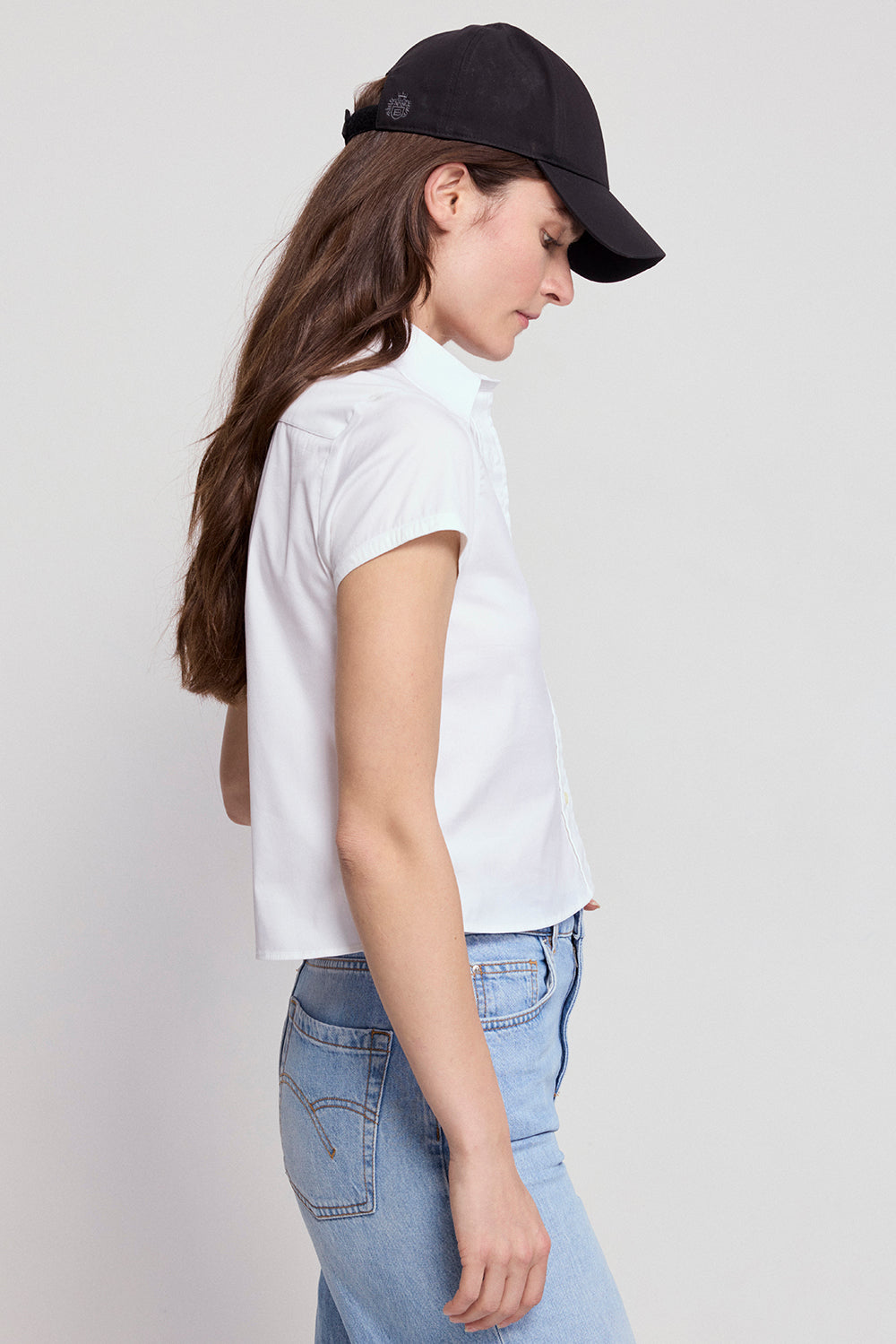 The Shirt Boxy Short Sleeve Cropped Shirt