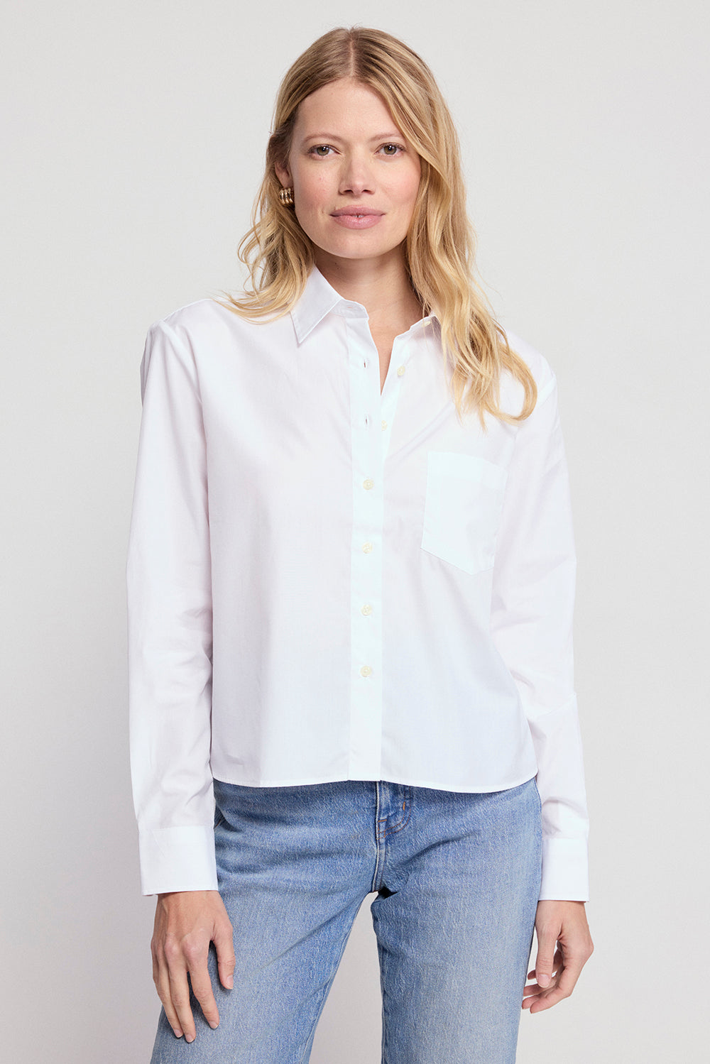 The Shirt L/S Boxy Cropped Shirt