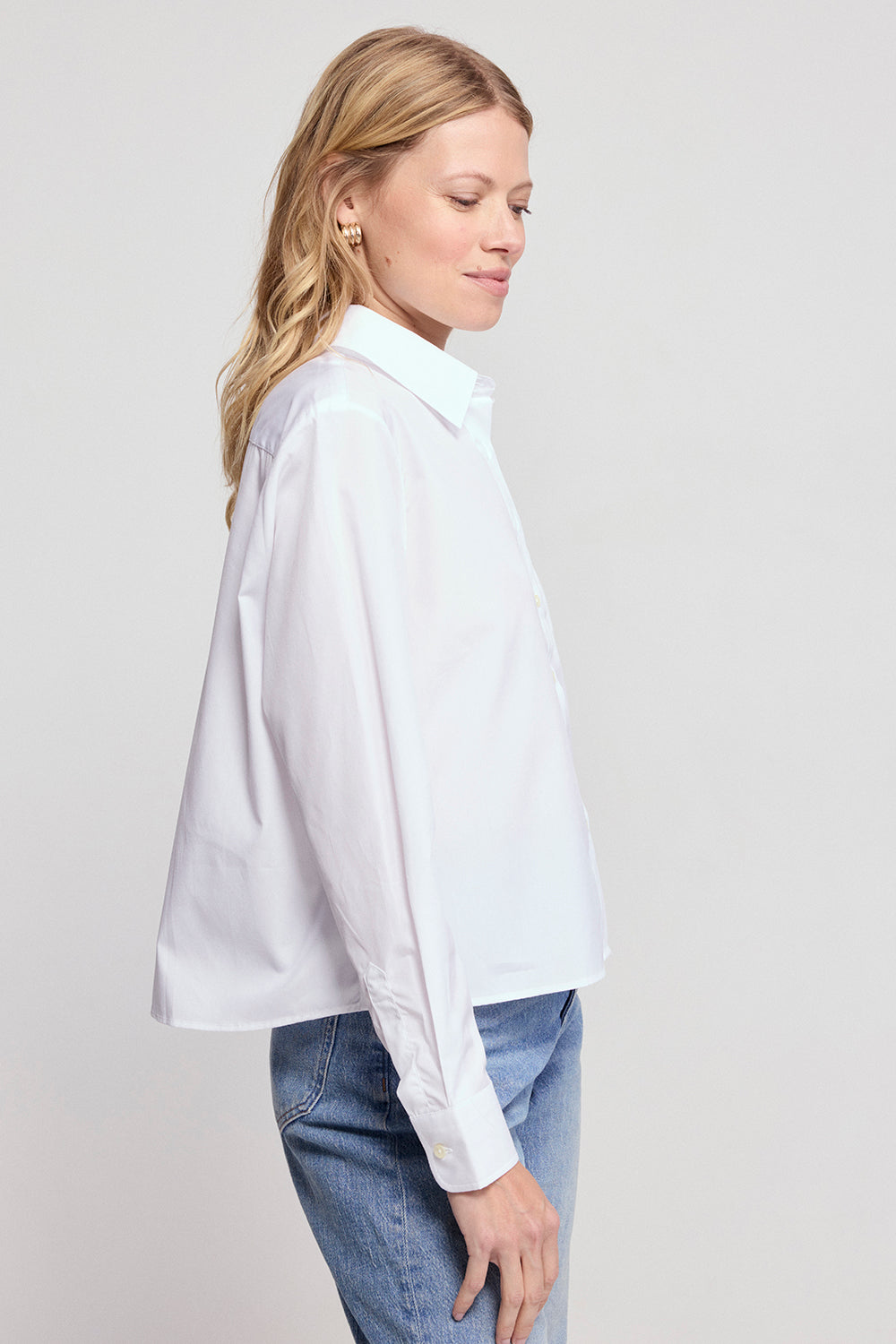 The Shirt L/S Boxy Cropped Shirt