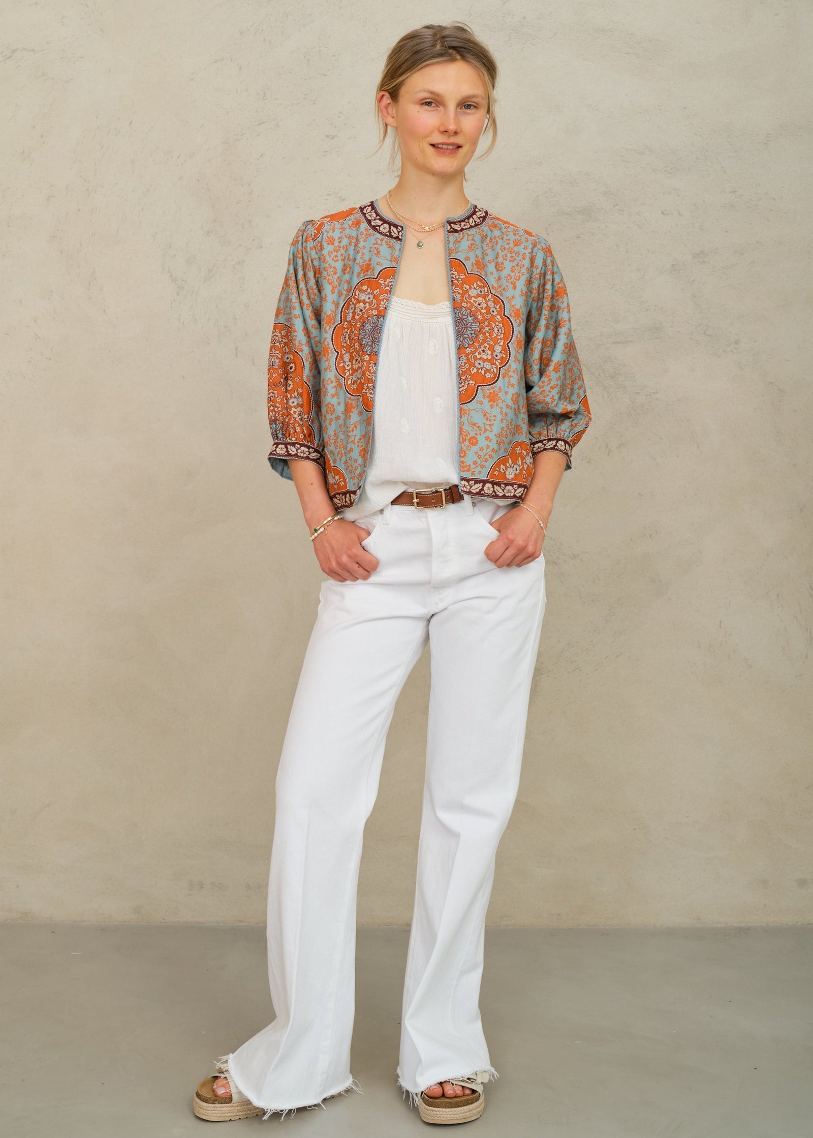M.A.B.E. Ursa Print Embroidered Jacket