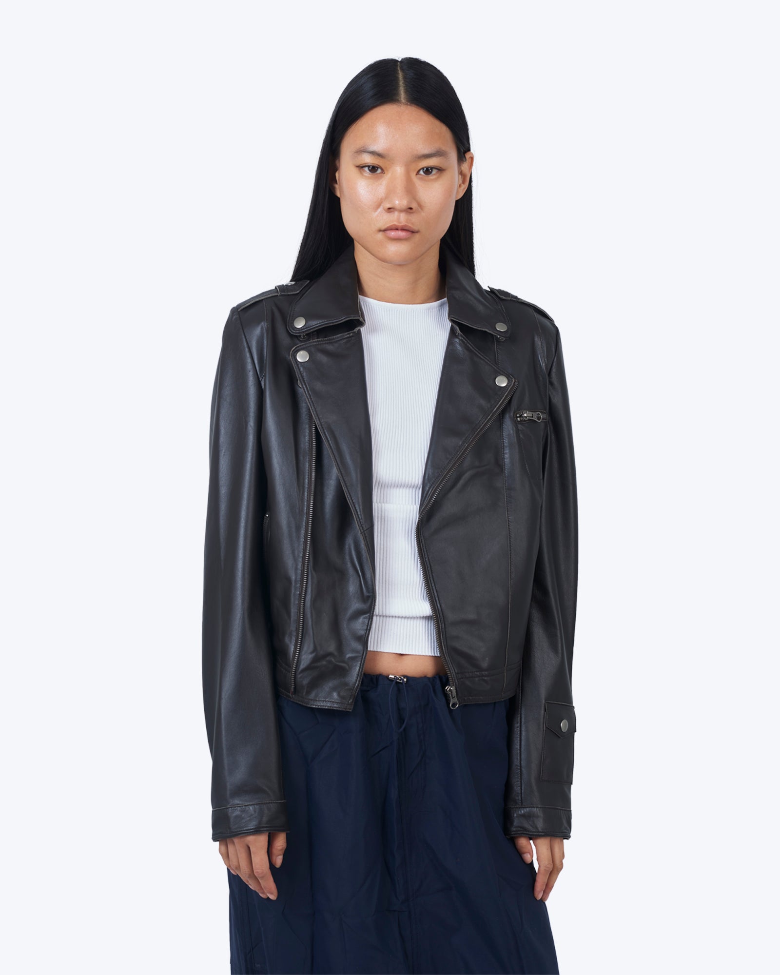 Jakett Josey Washed Leather Jacket