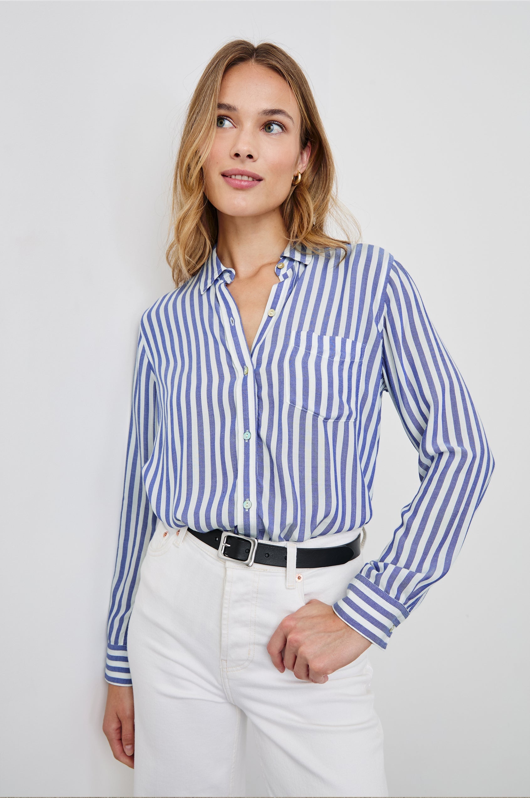 Rails Wren Shirt in Blue White