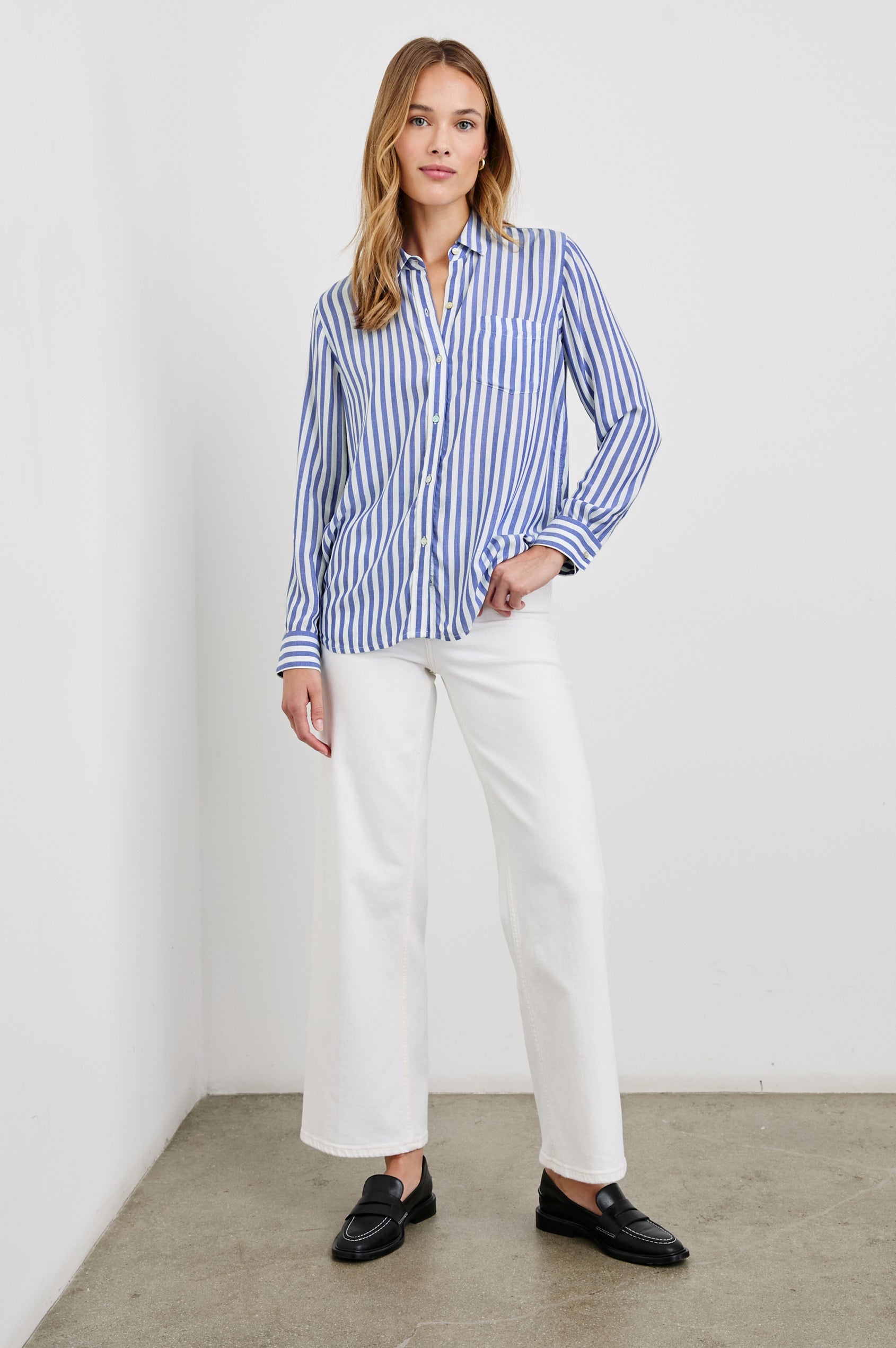 Rails Wren Shirt in Blue White