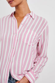 Rails Wren Shirt in Rose Bloom Stripe