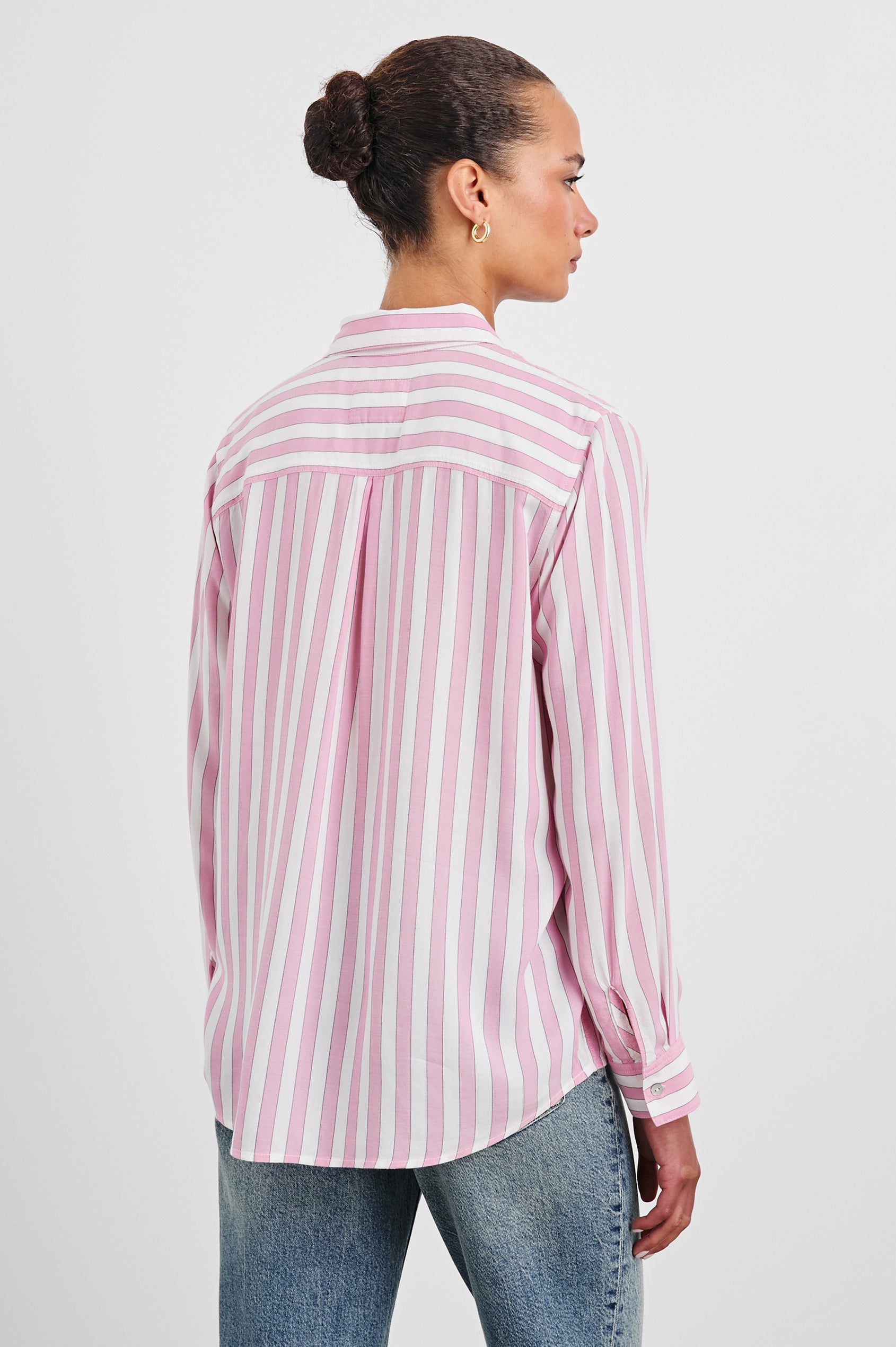 Rails Wren Shirt in Rose Bloom Stripe