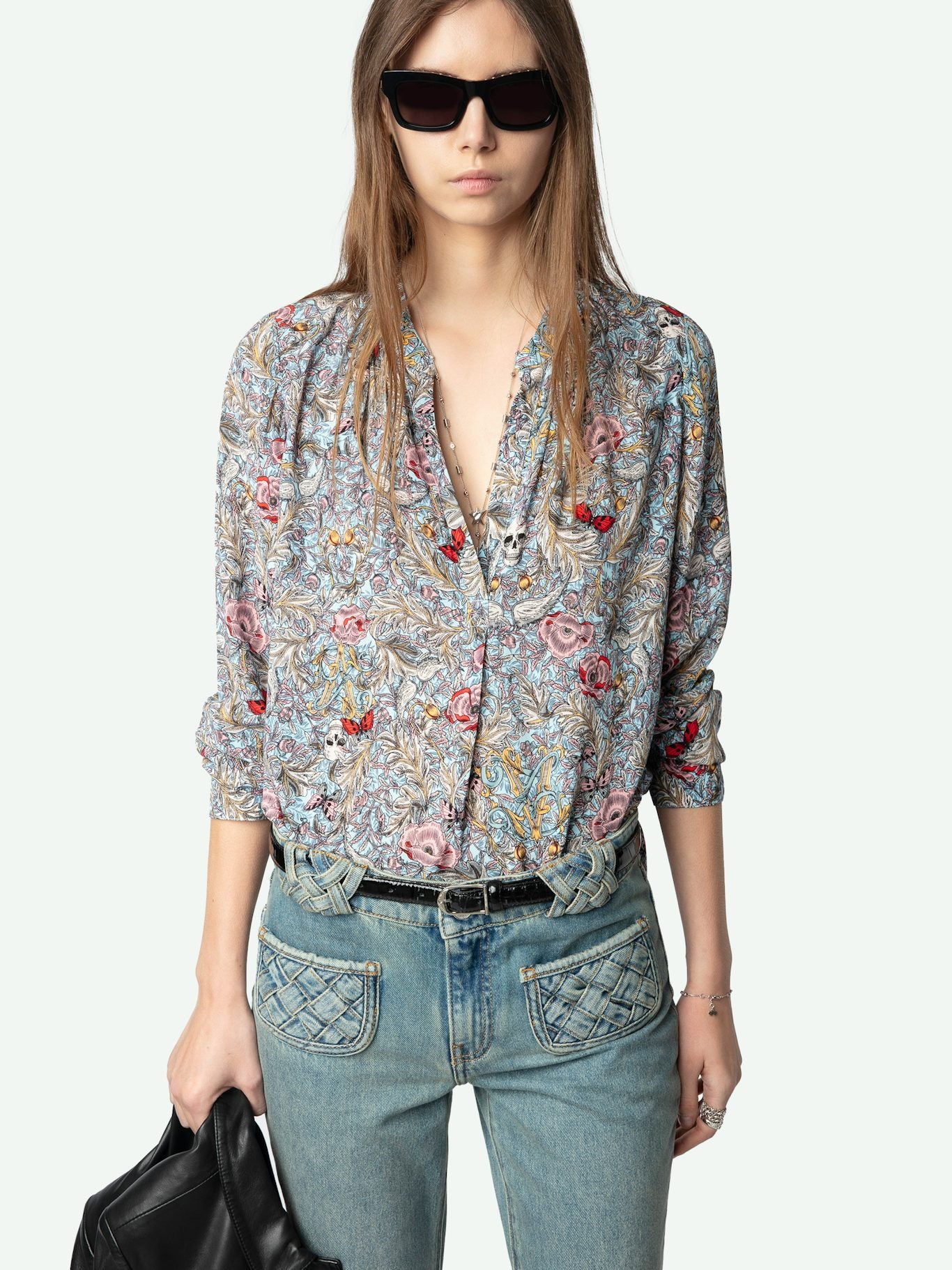 Zadig & Voltaire Tink Blouse in Soft British Flowers