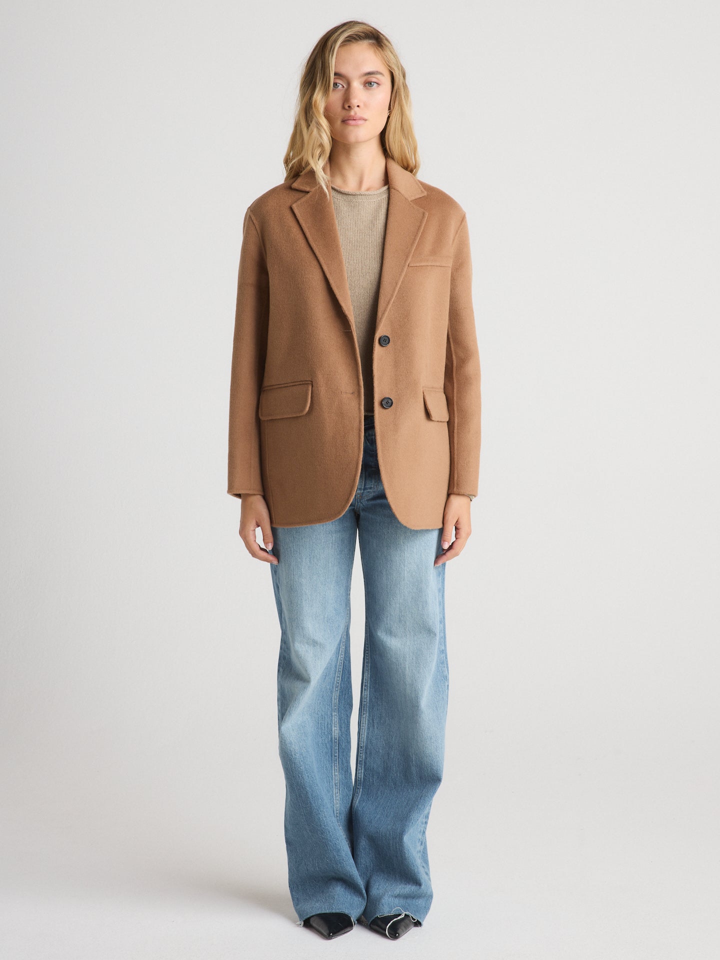 W.Cashmere Camellia Wool Blazer