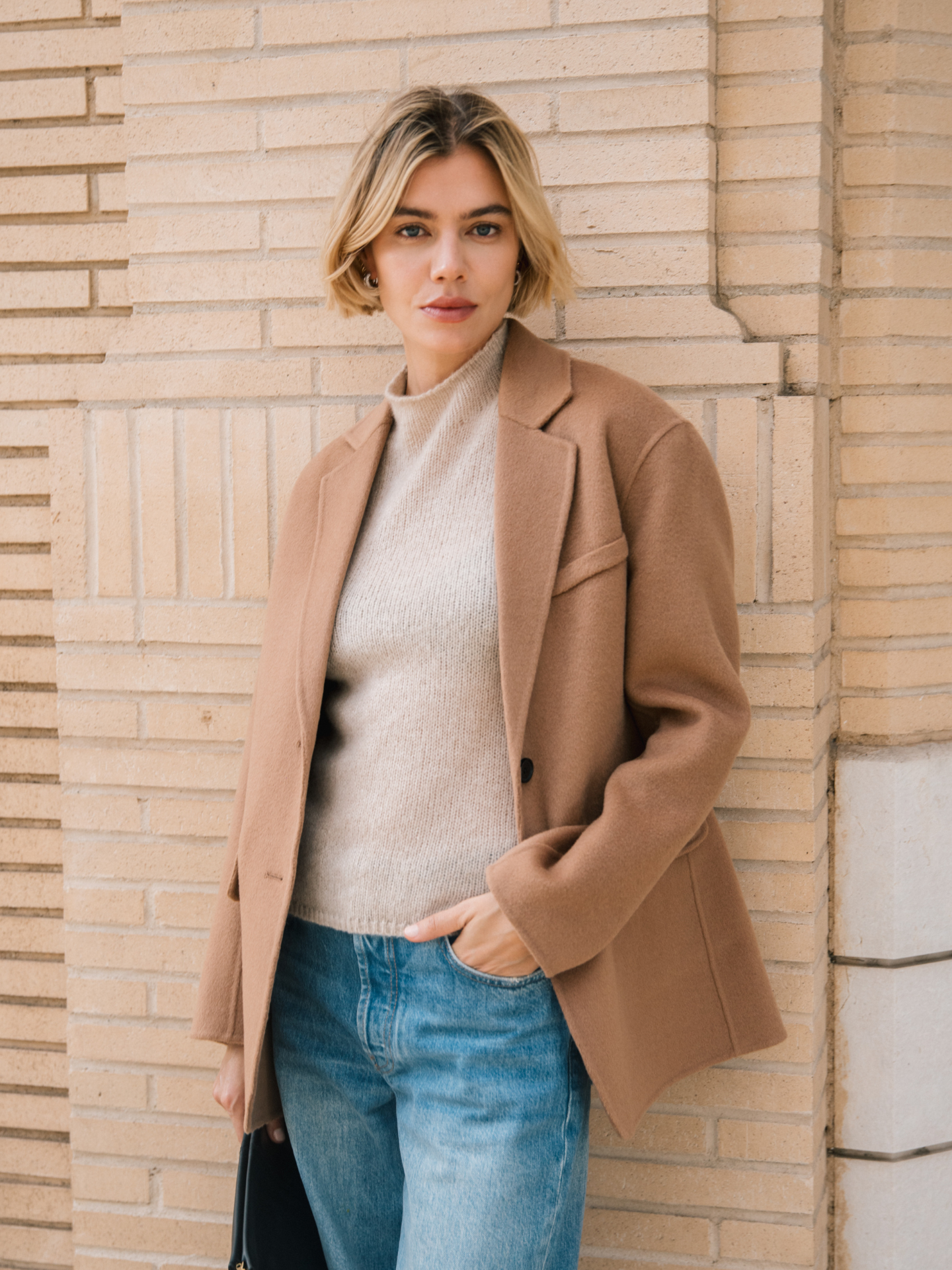 W.Cashmere Camellia Wool Blazer