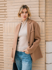 W.Cashmere Camellia Wool Blazer