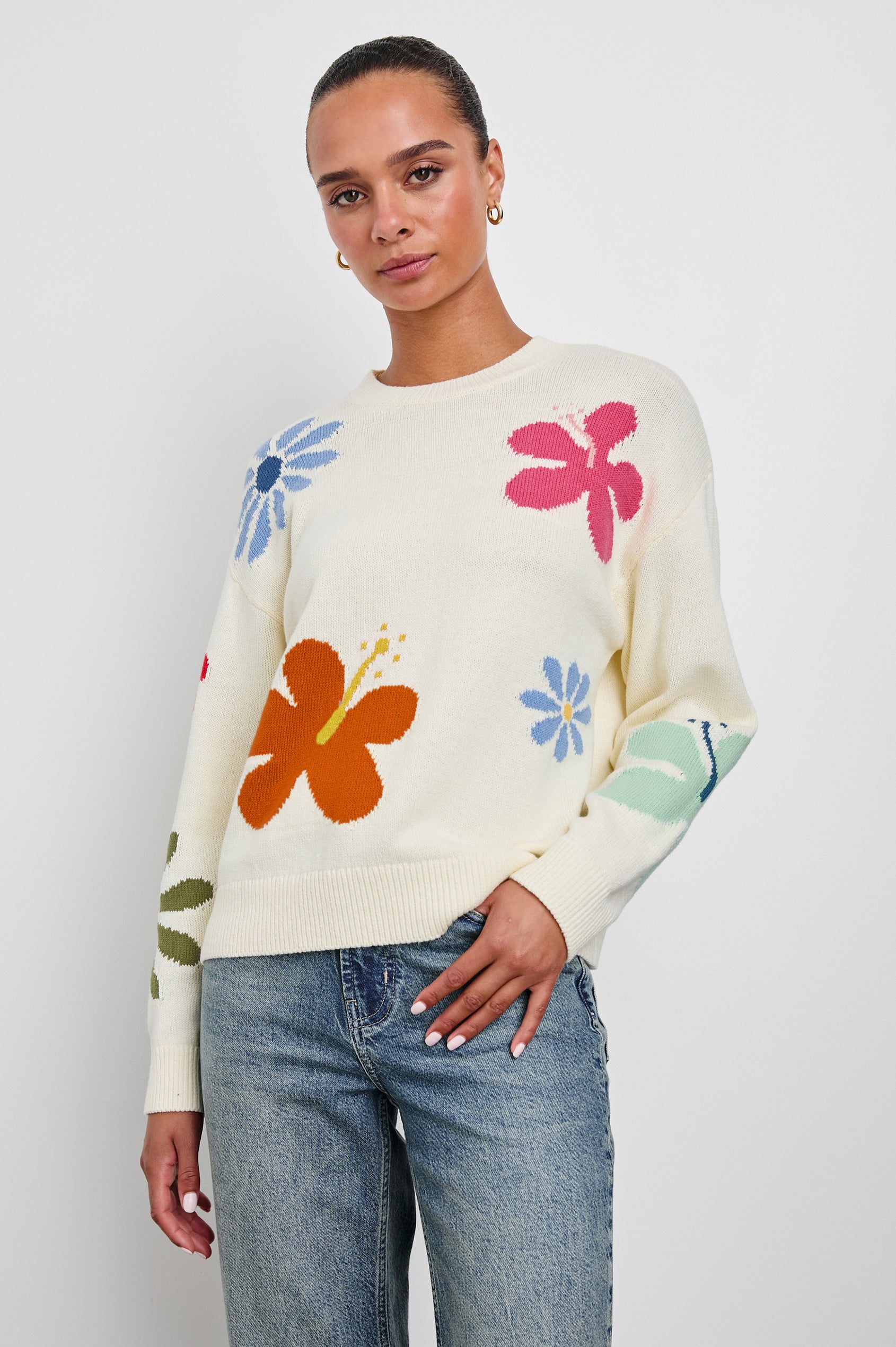 Rails Zoey Sweater in Ivory Hibiscus