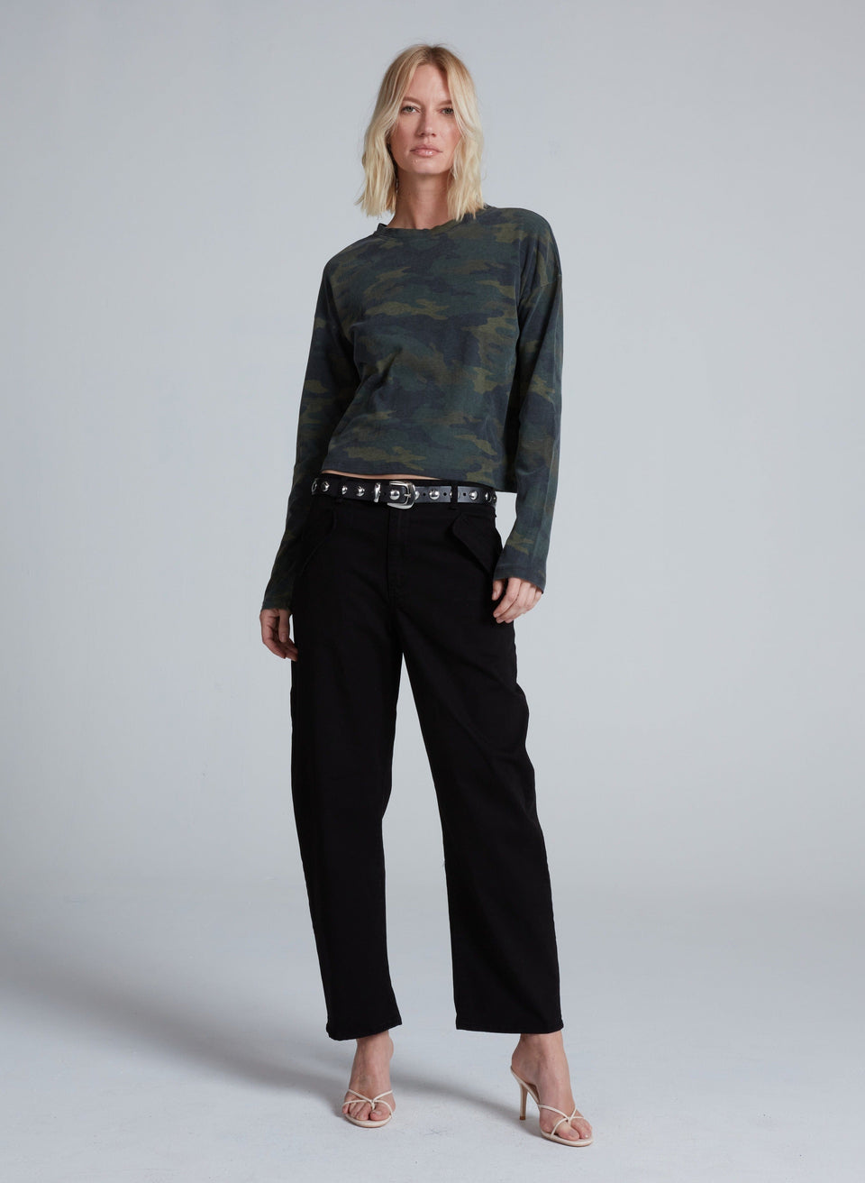 ASKKNY Cropped Long Sleeve in Camo