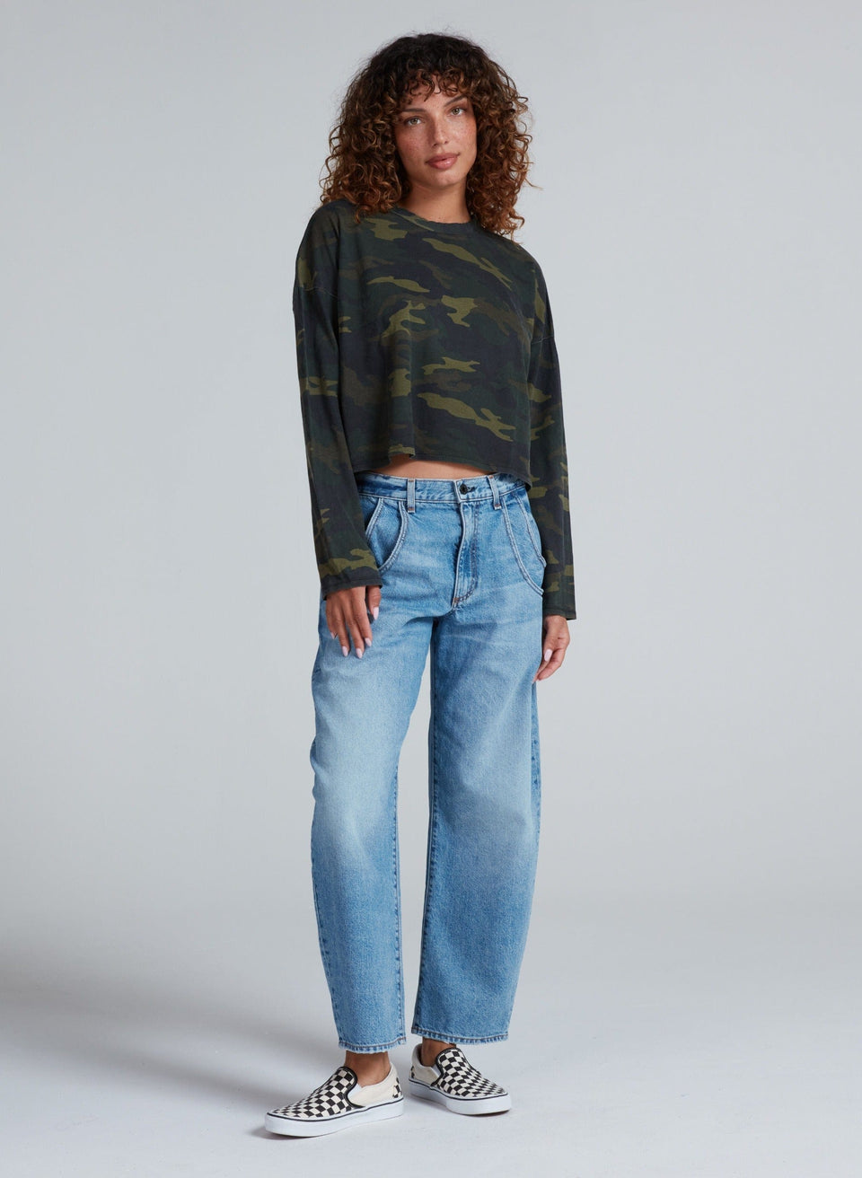 ASKKNY Cropped Long Sleeve in Camo