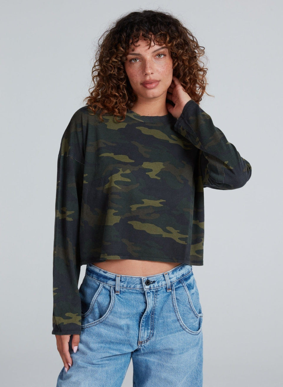 ASKKNY Cropped Long Sleeve in Camo