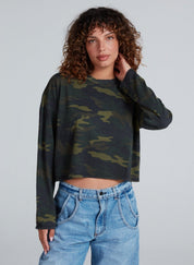 ASKKNY Cropped Long Sleeve in Camo