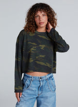 ASKKNY Cropped Long Sleeve in Camo
