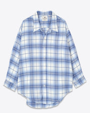 Denimist Button Front Shirt in Blue/White Plaid