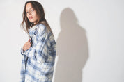 Denimist Button Front Shirt in Blue/White Plaid