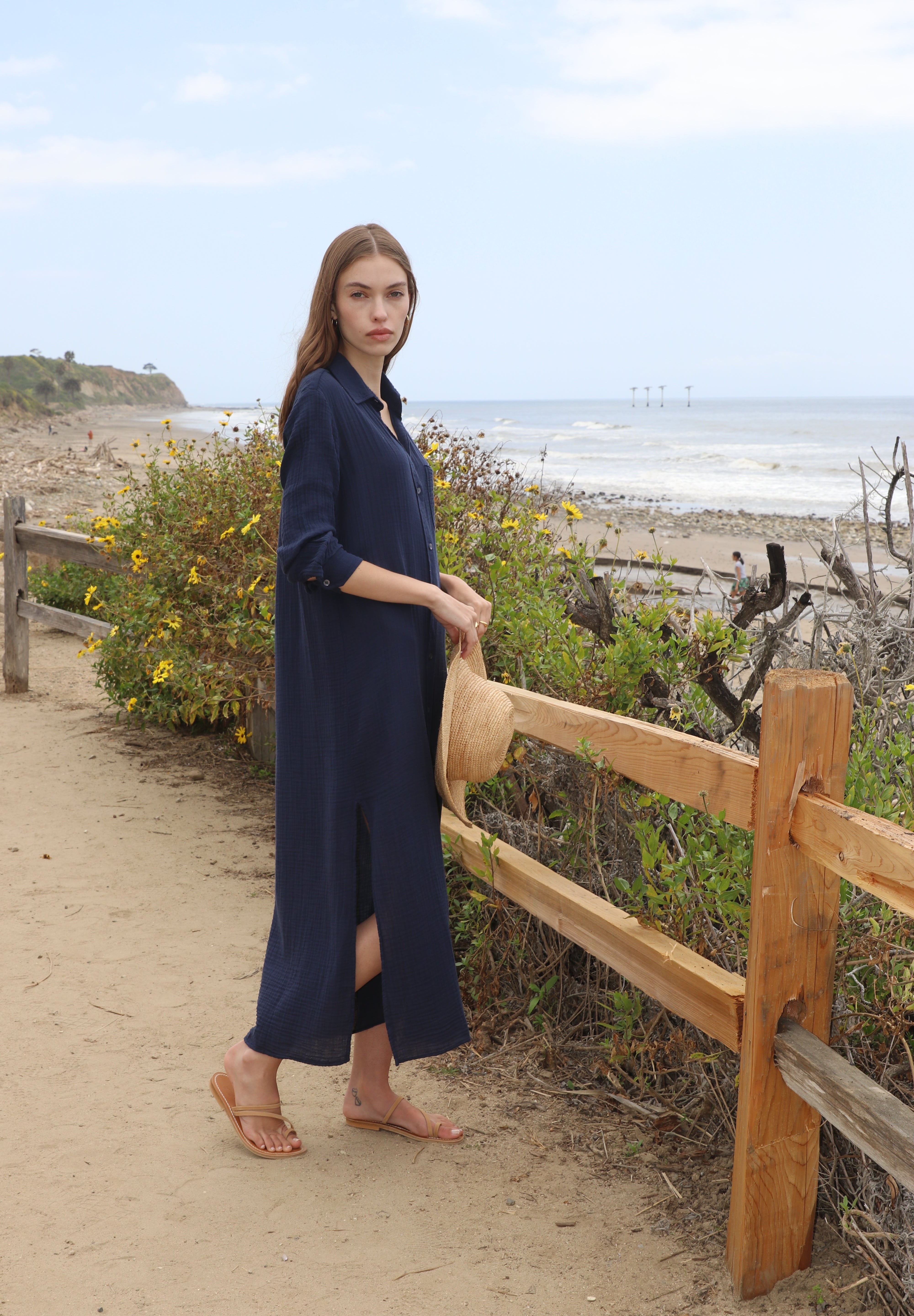 Felicite Gauze Boyfriend Maxi Dress