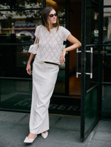White + Warren Cotton Pointelle S/S Top