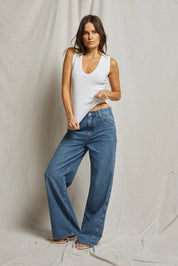 PerfectWhiteTee Jordan U-Neck Ribbed Tank