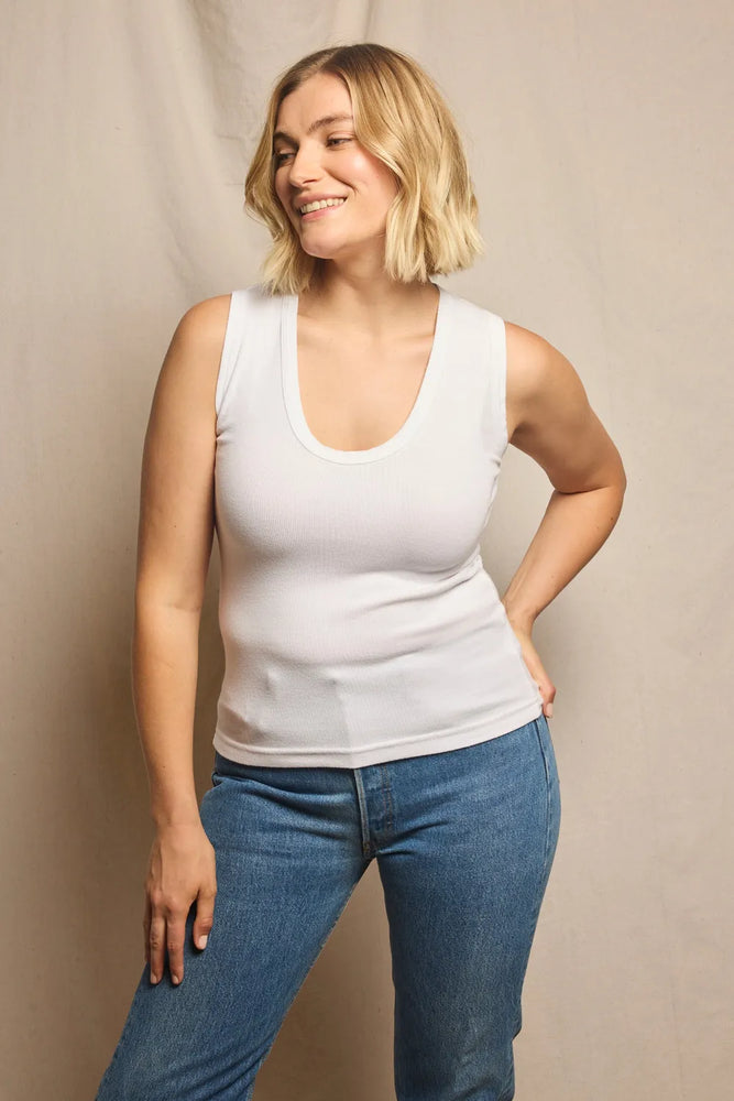 PerfectWhiteTee Jordan U-Neck Ribbed Tank