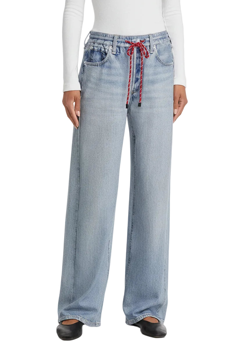 Rag & Bone Miramar Terry Drawcord Wide Leg in Brighton