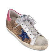 Golden Goose Blue Star Leopard Sneaker