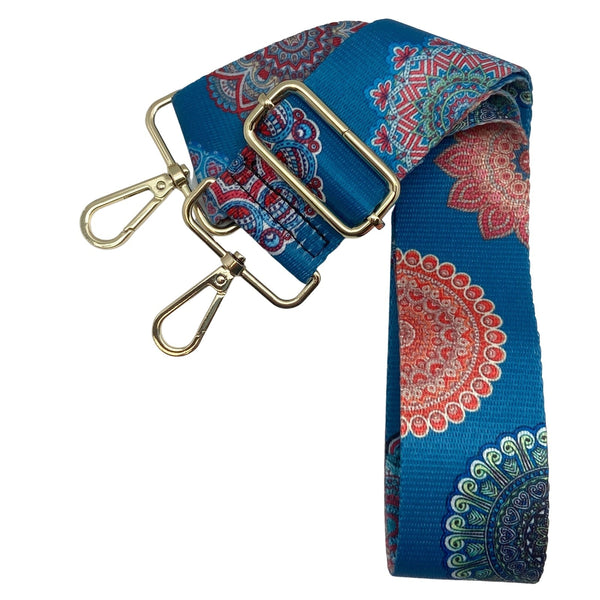 Bag Strap in Assorted Prints - Blues