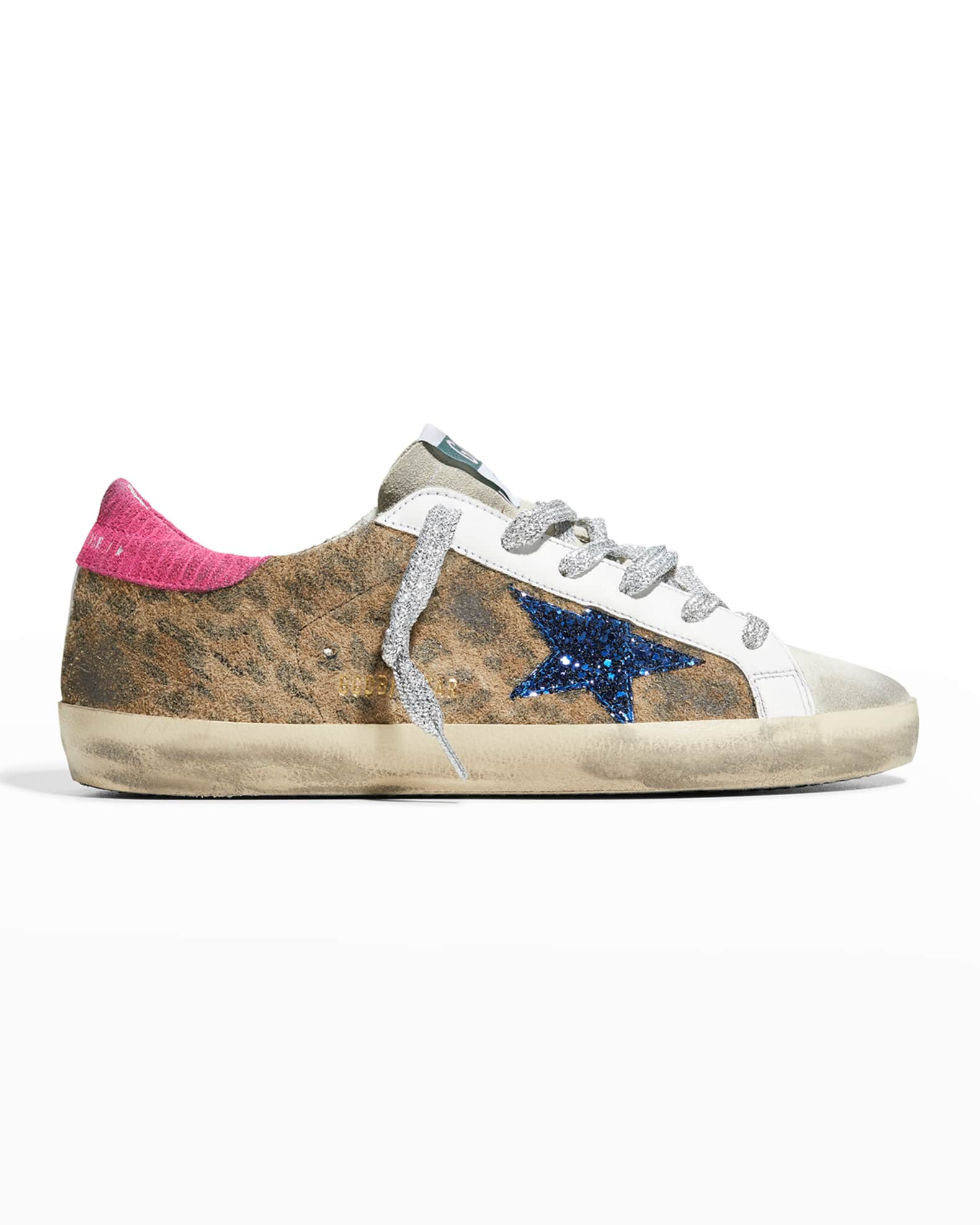 Golden Goose Blue Star Leopard Sneaker