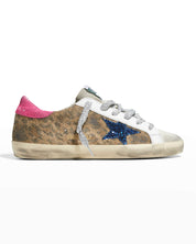 Golden Goose Blue Star Leopard Sneaker