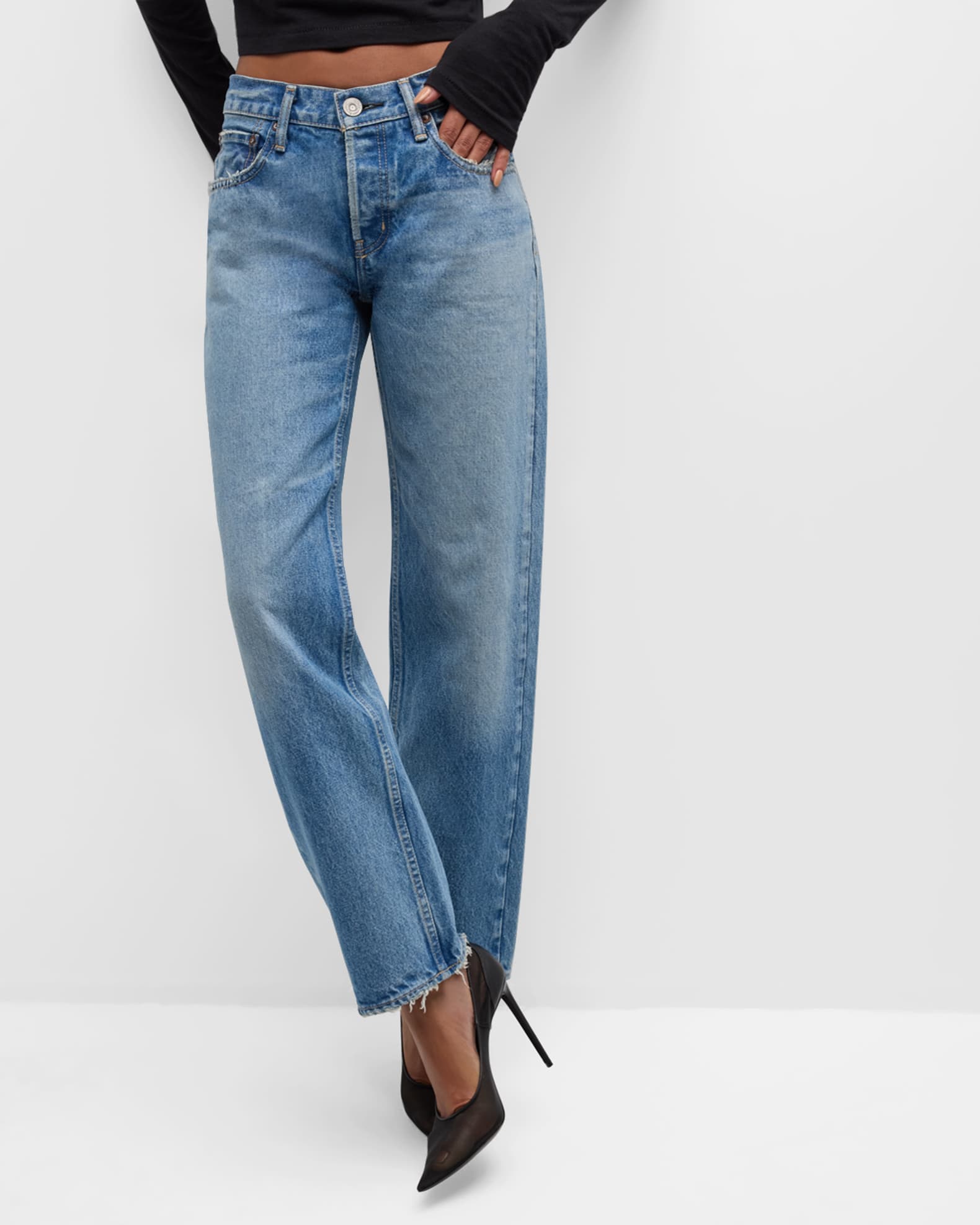 Moussy Vintage Cheval Straight Low Rise Jean